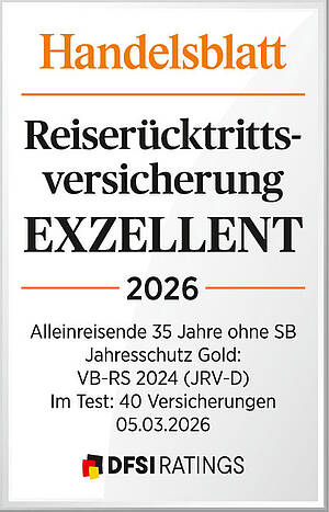 Handelsblatt Auszeichnung Exzellent für Jahresschutz Gold 2026 – Single
